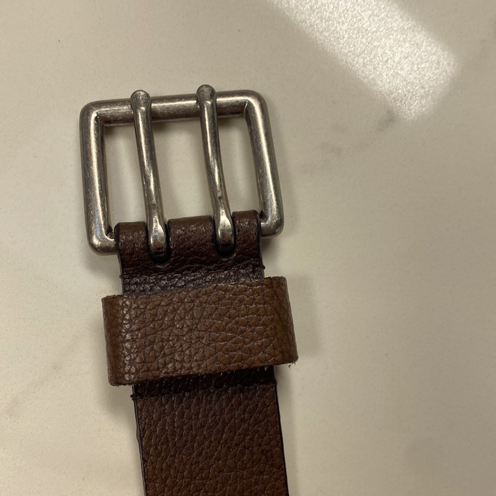 Relic Brown Textured Leather Belt